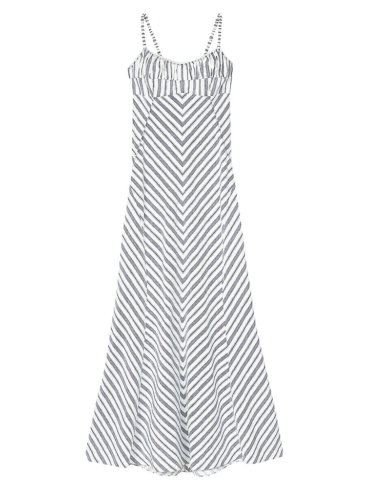 Stripy Maxi Dress with Straps