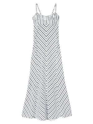 Stripy Maxi Dress with Straps