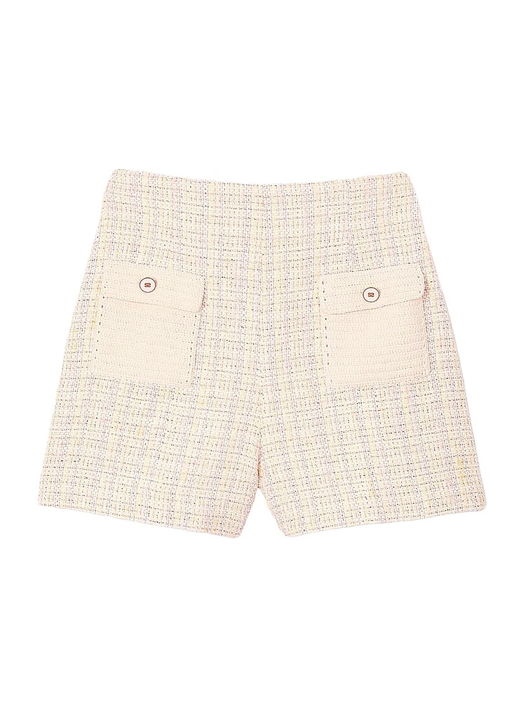 Decorative Tweed Shorts