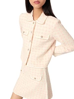 Tweed-Effect Knit Jacket