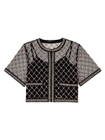 Embroidered Tulle Top
