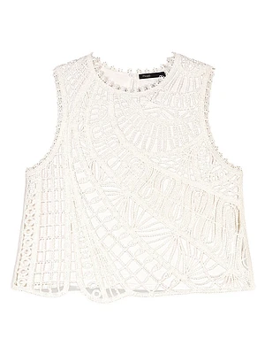 Crochet-Knit Top