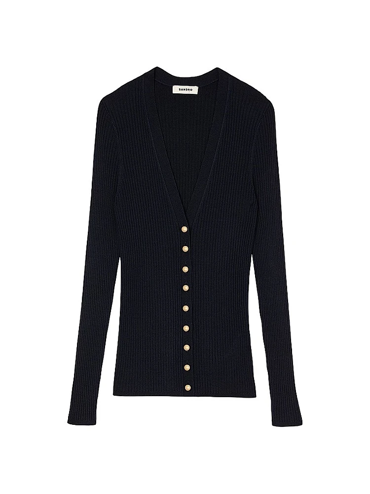 Rib Knit Cardigan