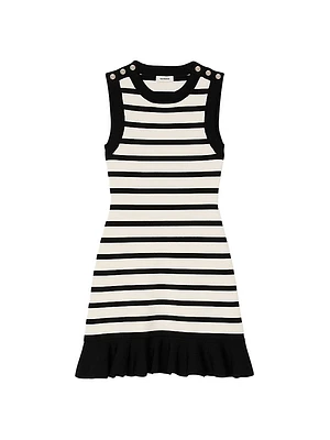 Striped Knit Mini Dress