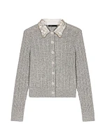 Cardigan with Jewellery Collar