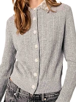 Cardigan with Jewellery Collar