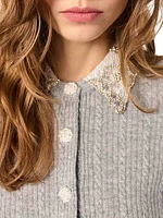 Cardigan with Jewellery Collar