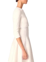 Cropped Cardigan with Rhinestones