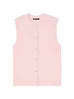 Sleeveless Wool Cardigan