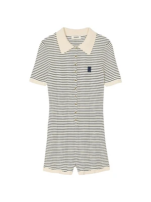 Striped Knit Playsuit