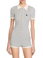 Striped Knit Playsuit