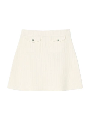 Mini Rib-Knit Skirt
