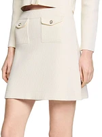 Mini Rib-Knit Skirt