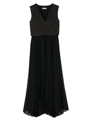 Pleated Maxi Dress