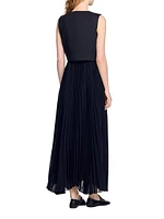 Pleated Maxi Dress