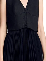 Pleated Maxi Dress