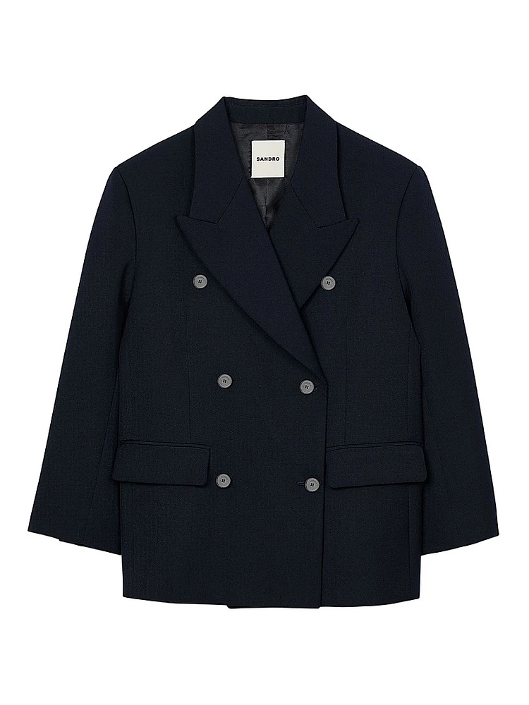 Wool Blend Suit Jacket