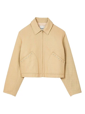 Short Jacket with Rhinestone Details