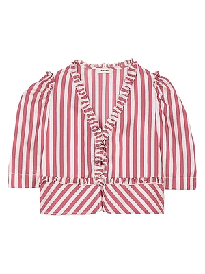 Ruffled Striped Shirt