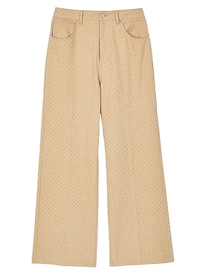 Rhinestone-Embellished Jeans