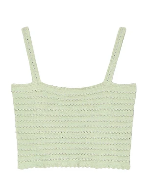 Rhinestone Knit Crop Top