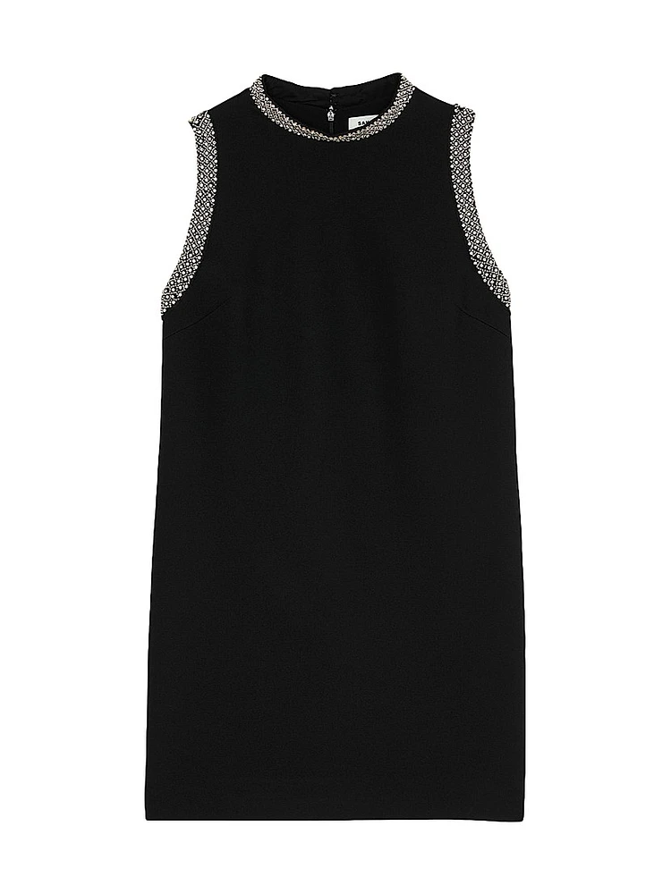 Mini Dress with Rhinestone Details