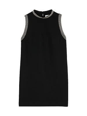 Mini Dress with Rhinestone Details