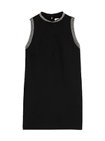 Mini Dress with Rhinestone Details