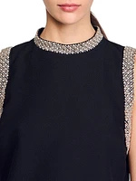 Mini Dress with Rhinestone Details