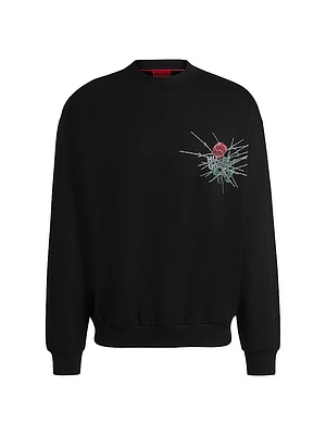 Cotton-Terry Relaxed-Fit Sweatshirt with Seasonal Prints