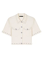 Studded Cropped Cardigan