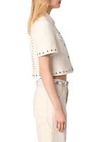 Studded Cropped Cardigan