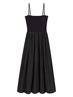 Strapless Mesh and Taffeta Dress