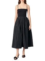Strapless Mesh and Taffeta Dress