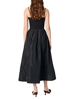 Strapless Mesh and Taffeta Dress