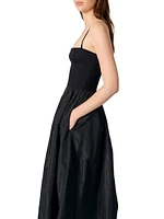 Strapless Mesh and Taffeta Dress