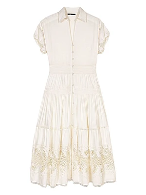 Embroidered Ruffled Maxi Dress