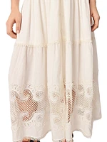 Embroidered Ruffled Maxi Dress