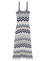 Crochet-Knit Midi Dress