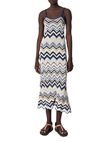 Crochet-Knit Midi Dress