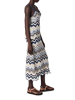 Crochet-Knit Midi Dress