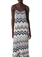 Crochet-Knit Midi Dress