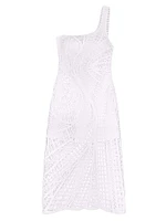 Asymmetrical Crochet Midi Dress
