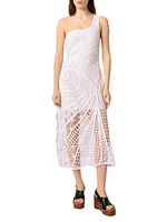 Asymmetrical Crochet Midi Dress