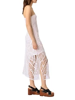 Asymmetrical Crochet Midi Dress