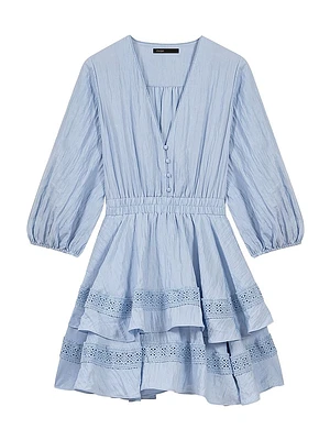 Dress with Ruffles and Lace Details