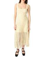 Rhinestone Crochet Maxi Dress