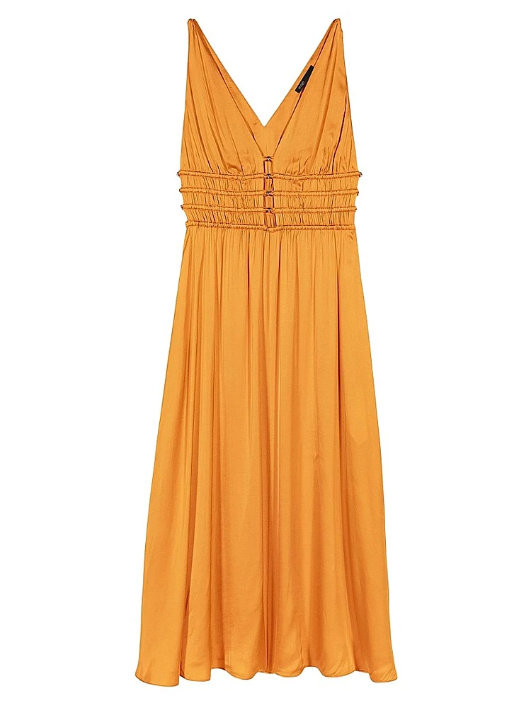 Satin-Look Midi Dress