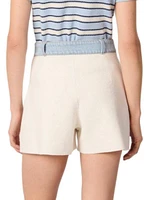 Knitted Shorts with Denim Trim