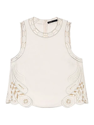 Embroidered Vest Top